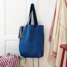 rex-two-tone-cotton-tote-bag - Rex Two-Tone Cotton Tote Bag Indigo Blue