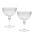 rex-vintage-etched-coupe-glasses-set-of-2 - Rex Vintage Etched Coupe Glasses Set of 2
