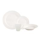 rw-porcelain-milan-set-16pc - Rayware White Porcelain Milan Rim Dinner Set 16pc