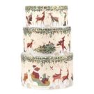 sara-miller-christmas-woodland-tales-bear-small-cake-tin - Sara Miller Christmas Woodland Tales Bear
