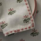 sophie-allport-mistletoe-embroidery-edge-napkin-set-of-4 - Sophie Allport Mistletoe Embroidered Edge Napkins Set of 4