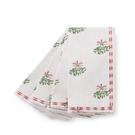 sophie-allport-mistletoe-embroidery-edge-napkin-set-of-4 - Sophie Allport Mistletoe Embroidered Edge Napkins Set of 4