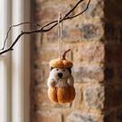 sophie-allport-pumpkin-dog-felt-decoration - Sophie Allport Percy Pumpkin Dog Felt Bauble