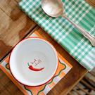 talking-tables-bon-amour-enamel-bowl-10cm - Talking Tables Bon Amour Enamel Bowl Chilli 10cm
