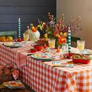 talking-tables-bon-appetit-orange-fabric-gingham-tablecloth - Talking Tables Bon Appetit Orange Fabric Gingham Tablecloth