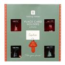 talking-tables-green-red-glass-mushroom-place-card-holders-set-of-6 - Talking Tables Green & Red Glass Mushroom Place Card Holders Set of 6