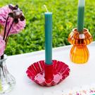 talking-tables-scalloped-metal-candle-holder-5cm-pink - Talking Tables Scalloped Pink Metal Dinner Candle Holder