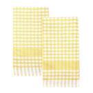 talking-tables-yellow-white-gingham-napkins-2-pack - Talking Tables Bon Appetit Yellow & White Fabric Gingham Napkins-Tea Towels 2 Pack
