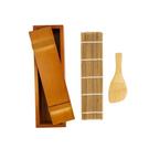 tokyo-design-studio-wooden-sushi-mould-with-mat-paddle - Tokyo Design Studio Wooden Sushi Mould with Mat & Peddle