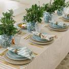 torres-novas-barra-beige-stripe-tablecloth-170x170cm - Torres Novas Barra Beige Stripe Tablecloth 170x170cm 