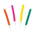 tt-bright-twirl-birthday-candles-8pk - Talking Tables Colourful Bright Twirl Birthday Candles 8pk