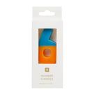 tt-orange-dark-blue-6-we-heart-bdays-candle-number - TT Orange & Dark Blue Number 6 Birthday Candle
