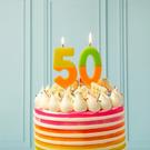 tt-orange-yellow-5-we-heart-bdays-candle-number - TT Orange & Yellow Number 5 Birthday Candle