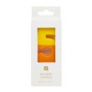 tt-orange-yellow-5-we-heart-bdays-candle-number - TT Orange & Yellow Number 5 Birthday Candle