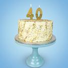 tt-we-heart-birthdays-gold-glitter-number-4-candle - TT We Heart Birthdays Gold Glitter Number 4 Candle