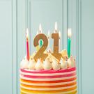 tt-we-heart-birthdays-gold-glitter-number-2-candle - TT We Heart Birthdays Gold Glitter Number 2 Candle