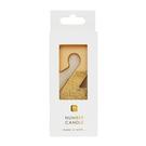 tt-we-heart-birthdays-gold-glitter-number-2-candle - TT We Heart Birthdays Gold Glitter Number 2 Candle