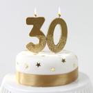 tt-we-heart-birthdays-gold-glitter-number-3-candle - TT We Heart Birthdays Gold Glitter Number 3 Candle