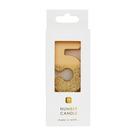 tt-we-heart-birthdays-gold-glitter-number-5-candle - TT We Heart Birthdays Gold Glitter Number 5 Candle