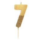 tt-we-heart-birthdays-gold-glitter-number-7-candle - TT We Heart Birthdays Gold Glitter Number 7 Candle
