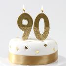 tt-we-heart-birthdays-gold-glitter-number-9-candle - TT We Heart Birthdays Gold Glitter Number 9 Candle