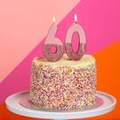 tt-we-heart-birthdays-rose-gold-glitter-number-0-candle - TT We Heart Birthdays Rose Gold Glitter Number 0 Candle