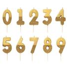 tt-we-heart-birthdays-gold-glitter-number-0-candle - TT We Heart Birthdays Gold Glitter Number Candle