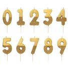 tt-we-heart-birthdays-gold-glitter-number-3-candle - TT We Heart Birthdays Gold Glitter Number 3 Candle