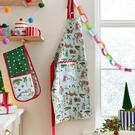 ulster-weavers-christmas-cats-seafoam-cotton-apron - Ulster Weavers Christmas Cats Seafoam Cotton Apron 
