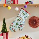 ulster-weavers-christmas-cats-seafoam-oven-gauntlet - Ulster Weavers Christmas Cats Seafoam Oven Gauntlet
