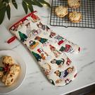 ulster-weavers-merry-mutts-oven-gauntlet - Ulster Weavers Merry Mutts Christmas Gauntlet Oven Glove Natural
