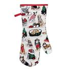 ulster-weavers-merry-mutts-oven-gauntlet - Ulster Weavers Merry Mutts Christmas Gauntlet Oven Glove Natural