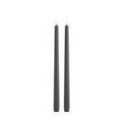 uyuni-led-slim-taper-candle-olive-green-smooth - Uyuni Lighting Slim Taper Candle Olive Green Smooth Set of 2