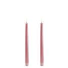 uyuni-led-taper-candle-dusty-rose-smooth - Uyuni Lighting Taper Candle Dusty Rose Smooth Set of 2