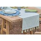 walton-co-carousel-stripe-sky-table-runner - Walton & Co Carousel Stripe Sky Table Runner 
