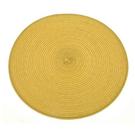 walton-co-circular-ribbed-placemat-lemon-35cm - Walton & Co Circular Ribbed Placemat Lemon