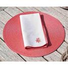 walton-co-circular-ribbed-placemat-tomato - Walton & Co Circular Ribbed Placemat Tomato