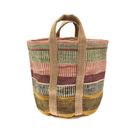 walton-co-jute-storage-basket-multicoloured - Walton & Co Jute Storage Basket Multicoloured