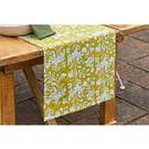 walton-co-lily-handblock-print-tablerunner-lemon-40x180cm - Walton & Co Lily Handblock Print Table Runner Lemon