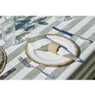olive-wide-stripe-napkin-set-of-4-46-x-46cm - Walton & Co Olive Green Wide Stripe Napkin Set of 4