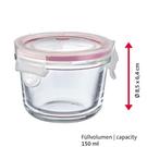 westmark-round-glass-food-storage-box150ml - Westmark Round Glass Food Storage Box 150ml