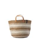 white-rib-weave-medium-pamba-market-basket - Mifuko Pamba Market Basket White Rib Weave Medium