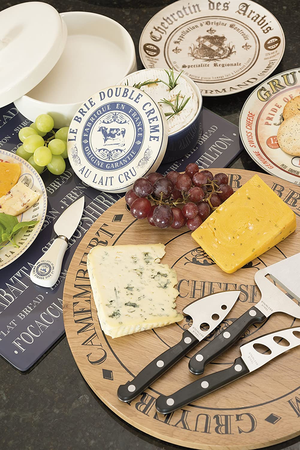 Artesà Set of 4 Gourmet Cheese Plates