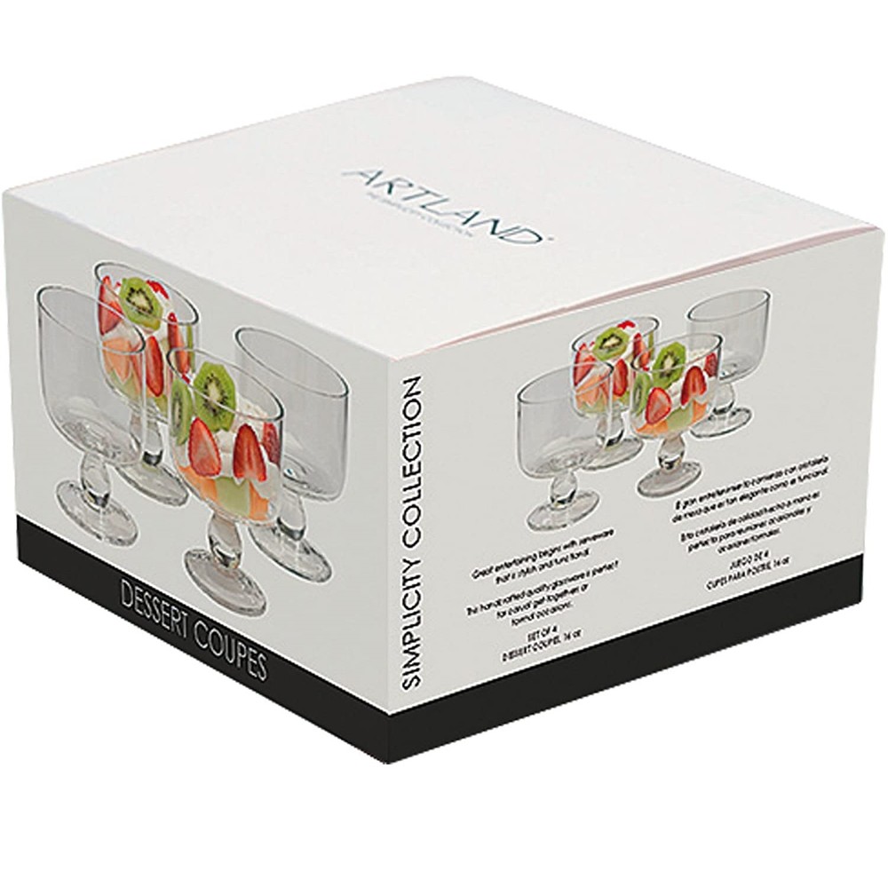 Simplicity Set of 4 Individual Glass Trifle Bowls