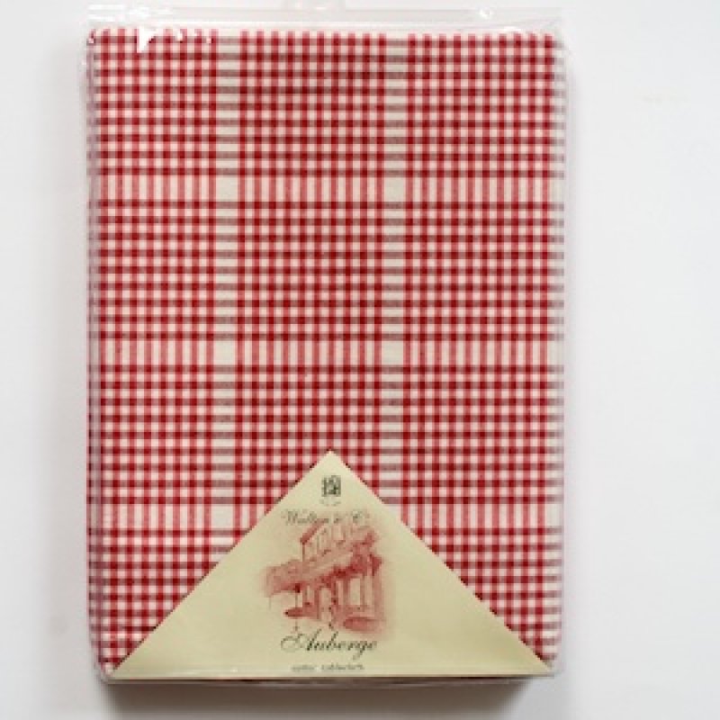 Walton & Co Auberge Tablecloth Red Gingham ⌀172cm