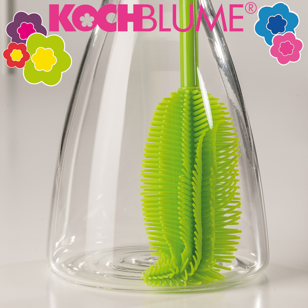 Kochblume Stay Clean Silicone Bottle Brush 36cm Lime