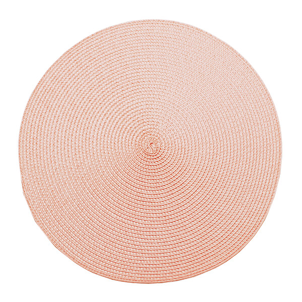 Circular Ribbed Placemat Pink Quartz
