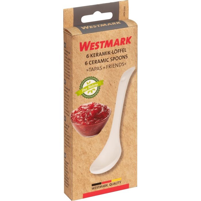 Westmark 6 Ceramic Condiment Spoons 11cm