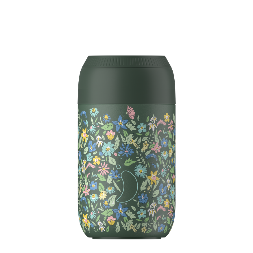 Chilly's X Liberty Series 2 Coffee Cup 340ml Summer Sprigs Pine