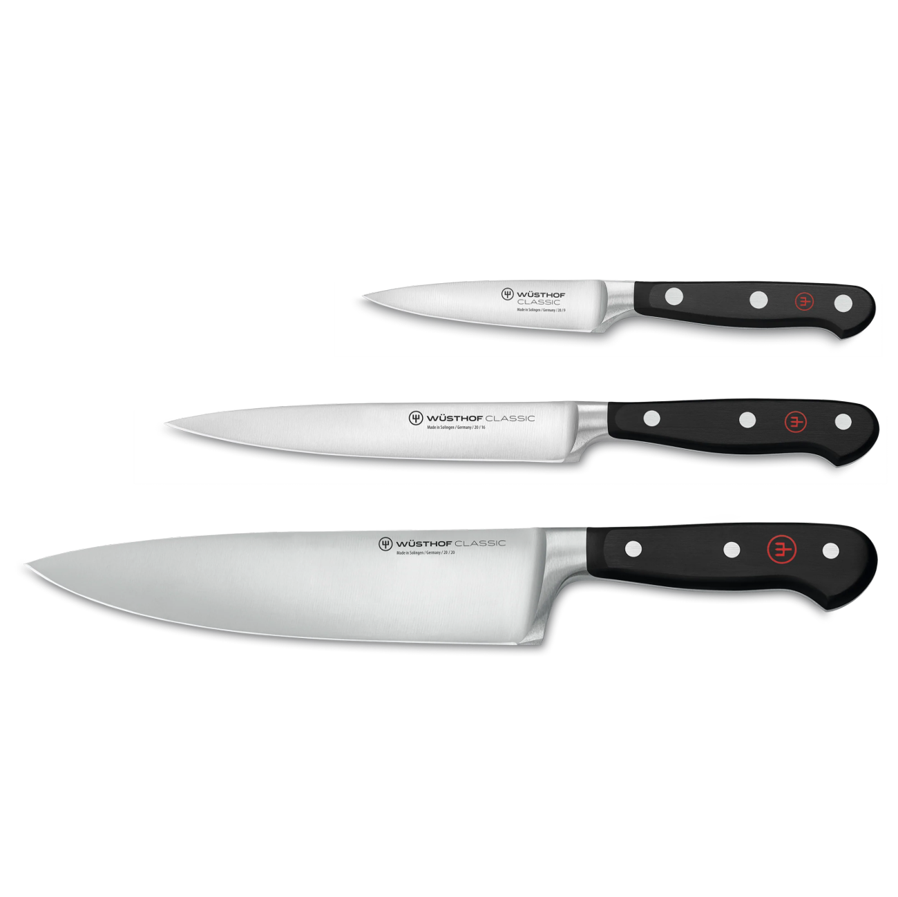 Wüsthof Classic 3pc Chef's Knife Set